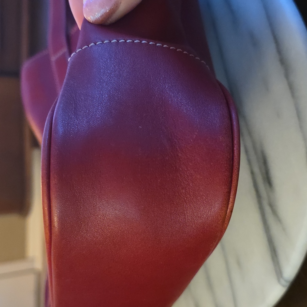 Coach 2002 Vintage Hampton Lunch Tote Bag In Red ❤️ - Picture 15 of 17